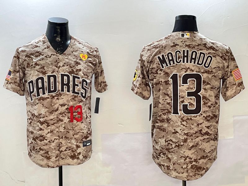 Men San Diego Padres #13 Machado Camo Game 2025 Nike MLB Jersey style 3->san diego padres->MLB Jersey